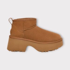 UGG Womens Classic Ultra Mini New Heights in Chestnut Suede. 1158311